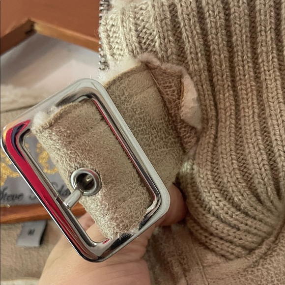 Y2K Steve Madden Tan Teddy Jacket with Cream Details - Picture 7 of 8